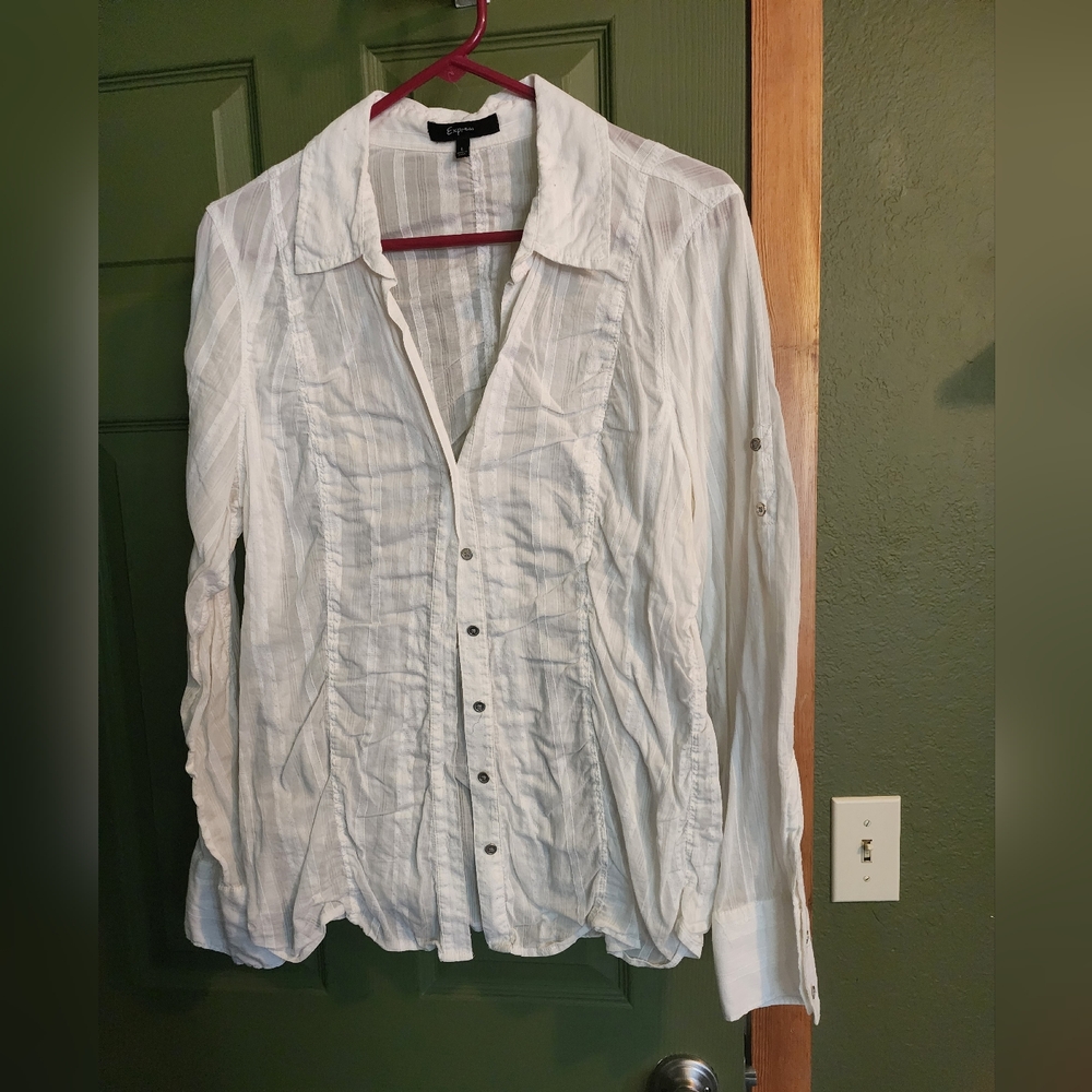Women's Express Sheer button up top. SizeL